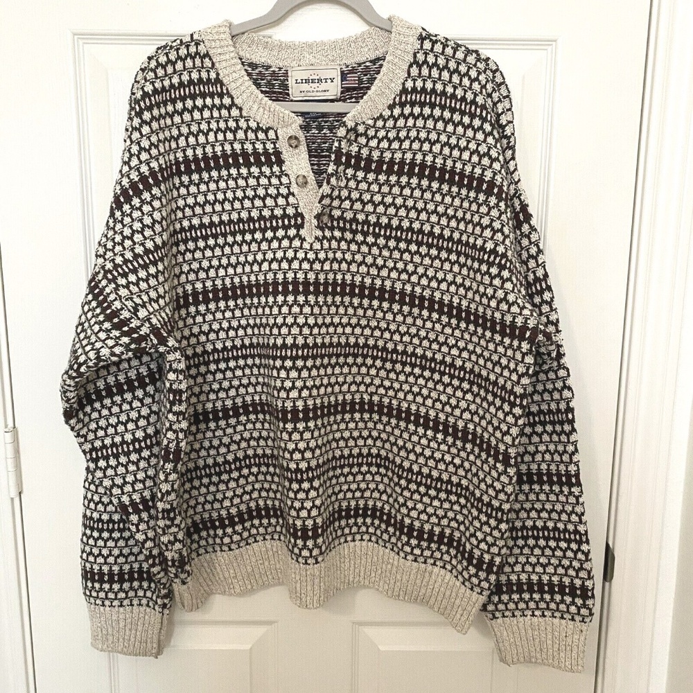 Liberty by Old Glory 100% Cotton Knit Sweater